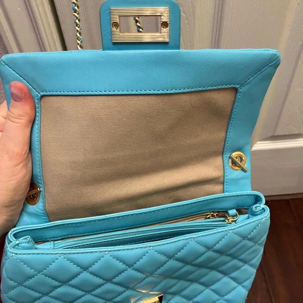 G by Giuliana Quilted Turquoise Crossbody Bag - Picture 8 of 11